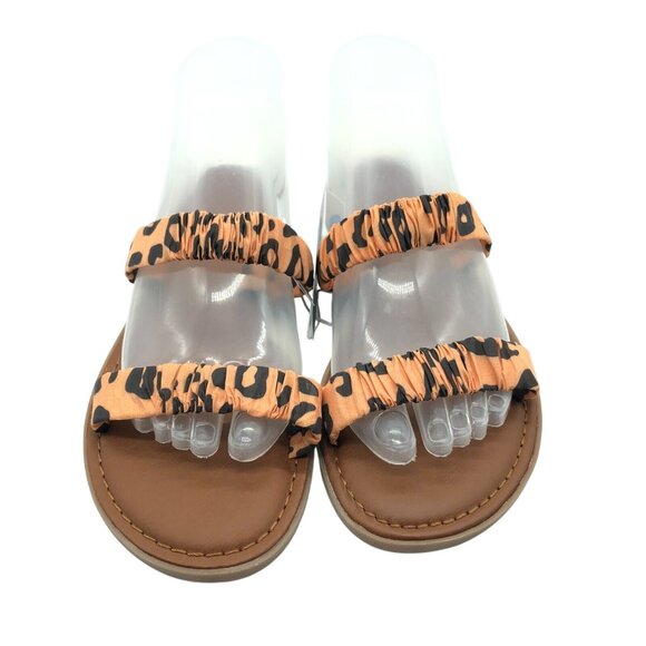 Universal Thread Womens Willow Slide Sandals Fabric Leopard Print Brown Size 9.5 - Picture 2 of 5